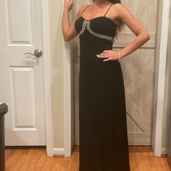 Betsy & Adam Dresses & Skirts - Womens Black Formal Dress and rhinestone bracelet ❤️